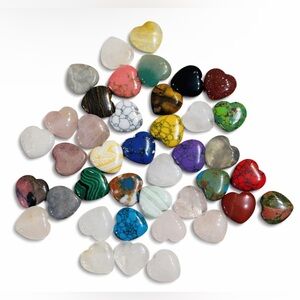 40 Pc Heart Shaped Natural Stones - NEW BOUTIQUE